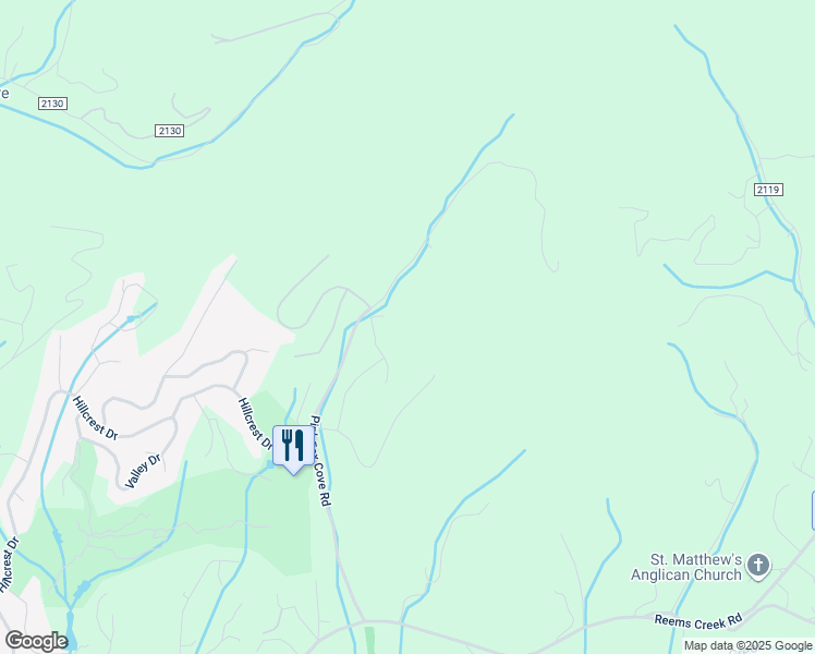 map of restaurants, bars, coffee shops, grocery stores, and more near 67 Pink Fox Ridge in Weaverville