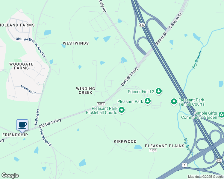 map of restaurants, bars, coffee shops, grocery stores, and more near 1820 Old US 1 Highway in Apex