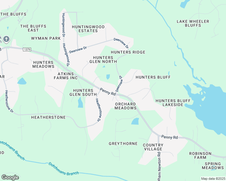 map of restaurants, bars, coffee shops, grocery stores, and more near 6301 Deerview Drive in Raleigh