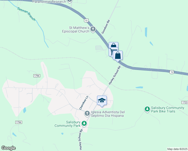 map of restaurants, bars, coffee shops, grocery stores, and more near 360 Archer Rd in Salisbury