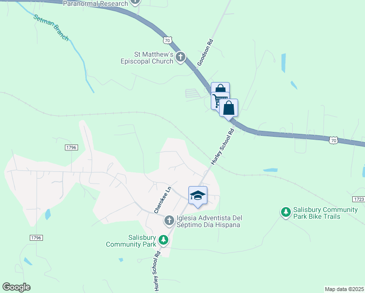 map of restaurants, bars, coffee shops, grocery stores, and more near 360 Archer Rd in Salisbury