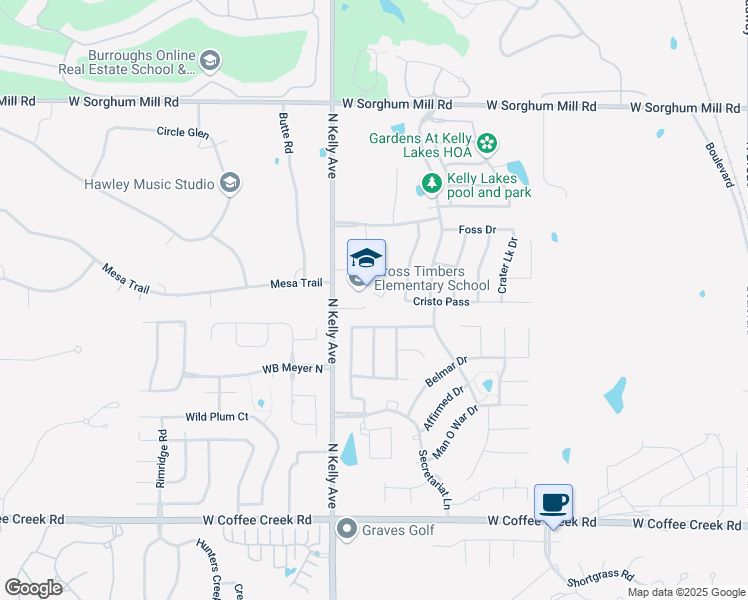 map of restaurants, bars, coffee shops, grocery stores, and more near 4800 North Kelly Avenue in Edmond
