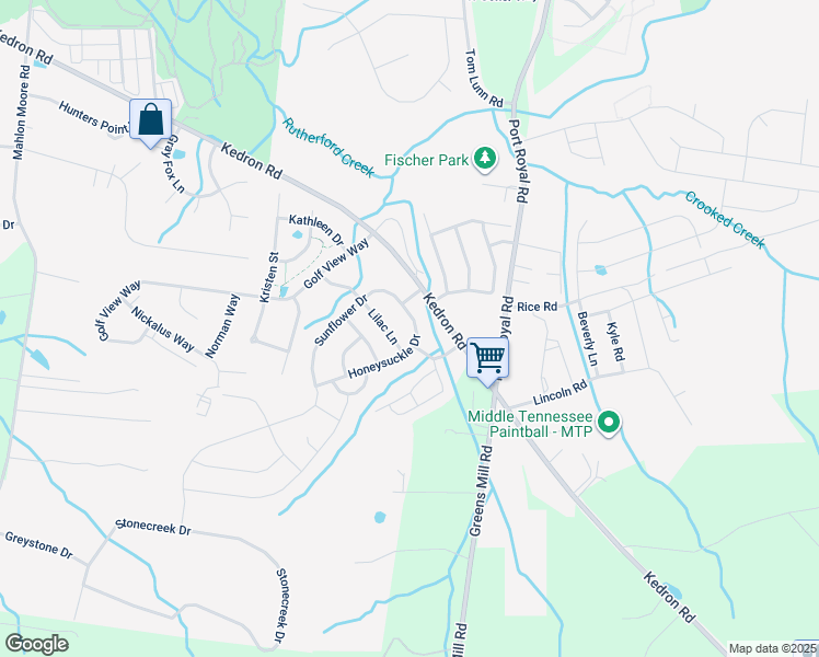 map of restaurants, bars, coffee shops, grocery stores, and more near 4006 Lilac Lane in Spring Hill