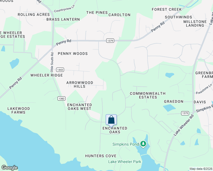 map of restaurants, bars, coffee shops, grocery stores, and more near 5025 Silvers Road in Raleigh