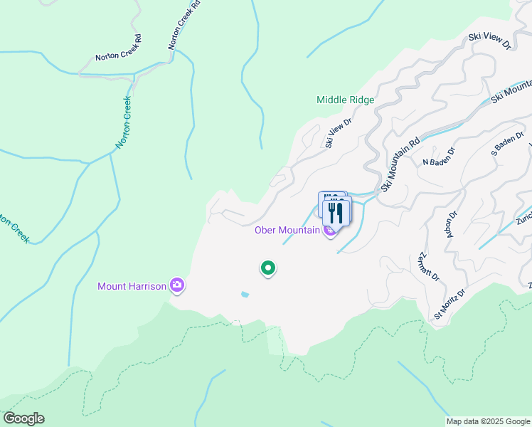 map of restaurants, bars, coffee shops, grocery stores, and more near 1333 Ski View Drive in Gatlinburg