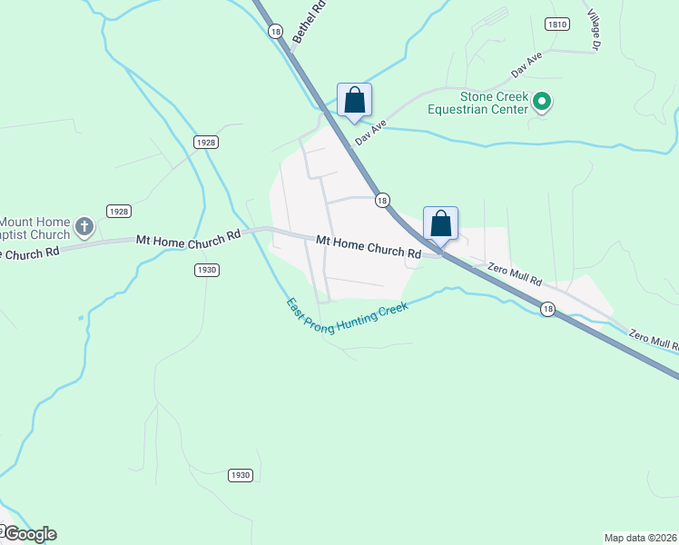 map of restaurants, bars, coffee shops, grocery stores, and more near 2793 Hill Drive in Morganton