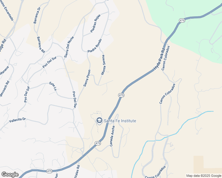 map of restaurants, bars, coffee shops, grocery stores, and more near 1009 Monte Verde in Santa Fe