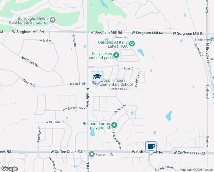 map of restaurants, bars, coffee shops, grocery stores, and more near 4809 Arbuckle Drive in Edmond