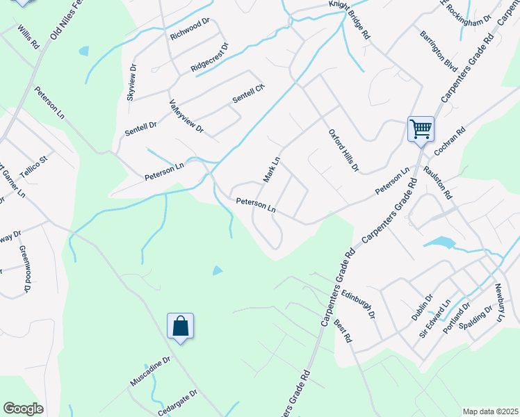map of restaurants, bars, coffee shops, grocery stores, and more near 801 Peterson Lane in Maryville