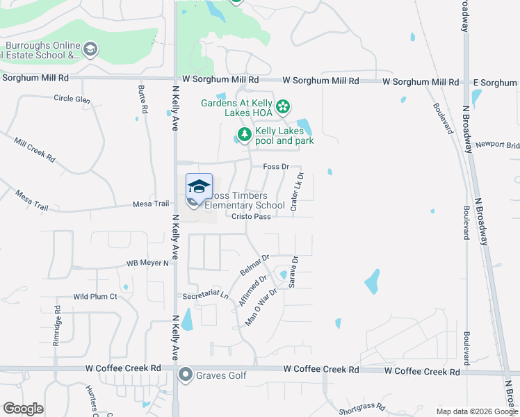 map of restaurants, bars, coffee shops, grocery stores, and more near 4816 Champlain Place in Edmond