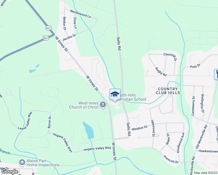 map of restaurants, bars, coffee shops, grocery stores, and more near 1531 Amberlight Circle in Salisbury