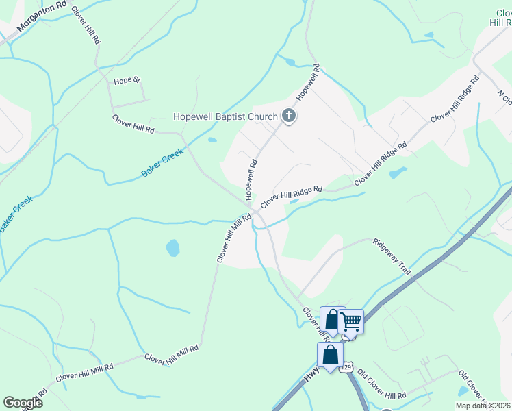map of restaurants, bars, coffee shops, grocery stores, and more near 402 Hopewell Road in Maryville