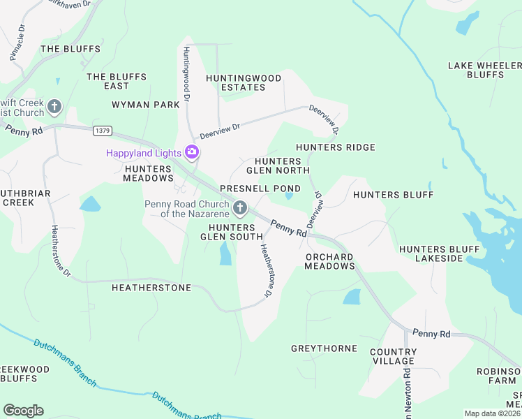 map of restaurants, bars, coffee shops, grocery stores, and more near 2721 Glassman Lane in Raleigh