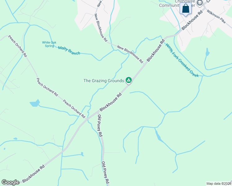map of restaurants, bars, coffee shops, grocery stores, and more near 515 Blockhouse Rd in Maryville