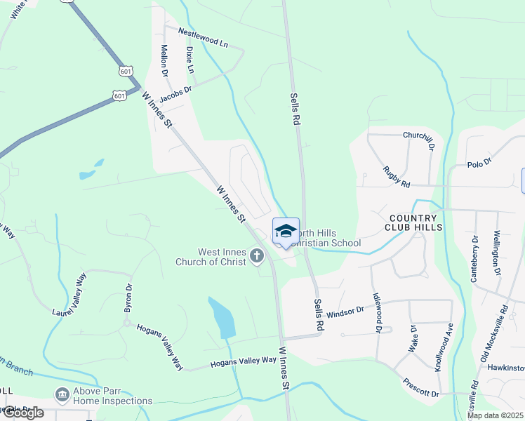 map of restaurants, bars, coffee shops, grocery stores, and more near 1025 Silvertrace Drive in Salisbury