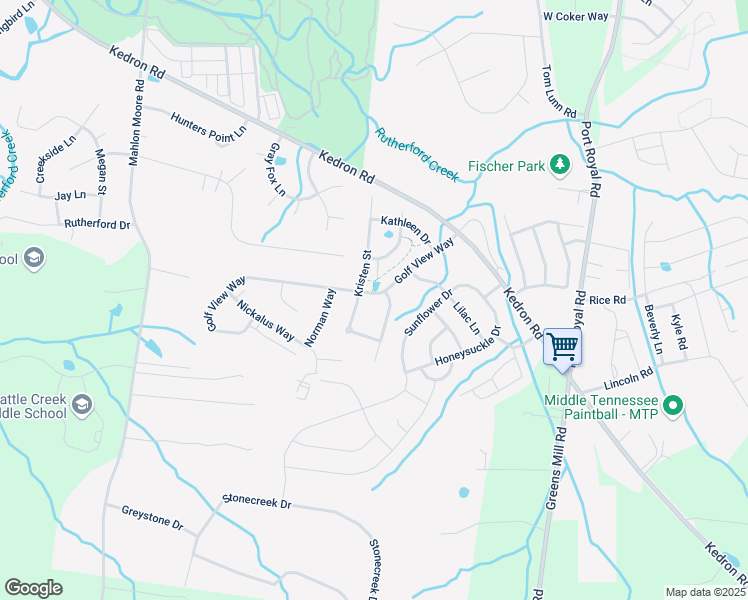 map of restaurants, bars, coffee shops, grocery stores, and more near 1029 Golf View Way in Spring Hill