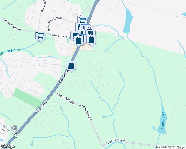 map of restaurants, bars, coffee shops, grocery stores, and more near 3001 Persimmon Street in Columbia