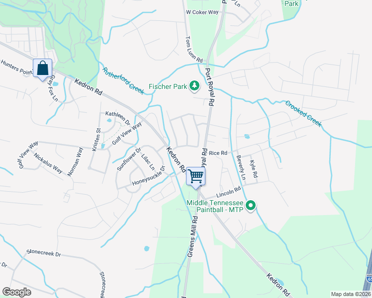 map of restaurants, bars, coffee shops, grocery stores, and more near 4151 Kedron Road in Spring Hill