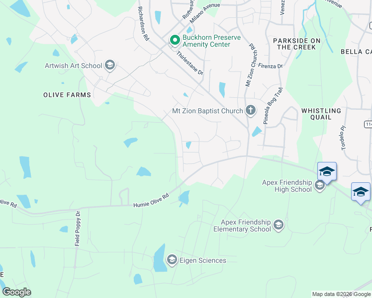 map of restaurants, bars, coffee shops, grocery stores, and more near 2163 Gregor Overlook Lane in Apex