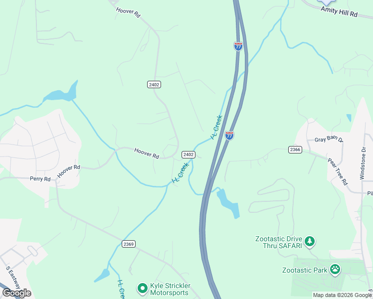 map of restaurants, bars, coffee shops, grocery stores, and more near 448 Hoover Road in Troutman