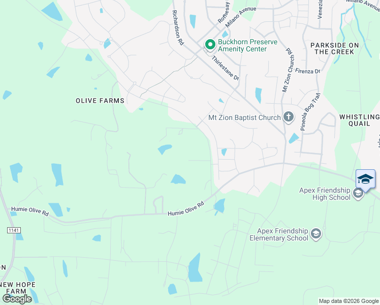 map of restaurants, bars, coffee shops, grocery stores, and more near 7801-7905 Ragan Road in Apex