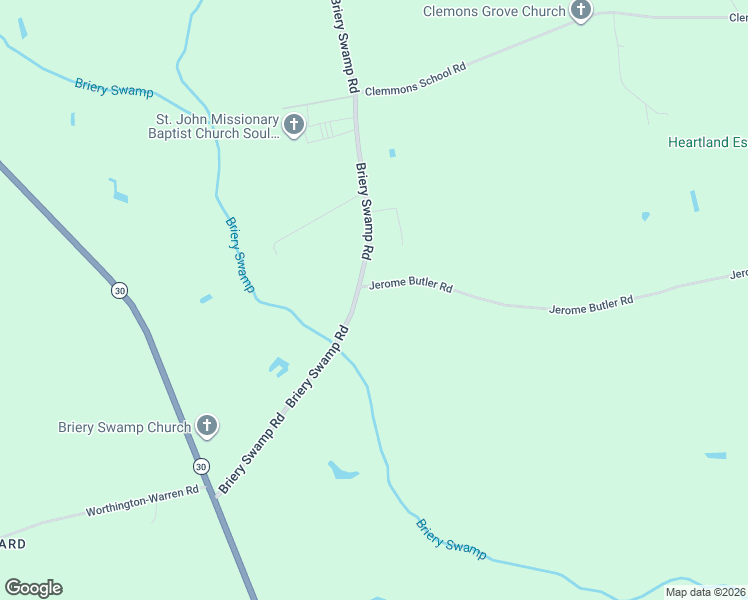 map of restaurants, bars, coffee shops, grocery stores, and more near 2836 Jerome Butler Rd in Pitt