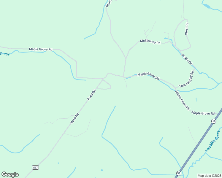 map of restaurants, bars, coffee shops, grocery stores, and more near 119 Maple Grove Road in Ten Mile