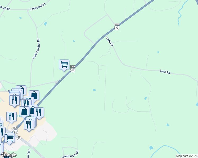 map of restaurants, bars, coffee shops, grocery stores, and more near 258 Beane Street in Asheboro