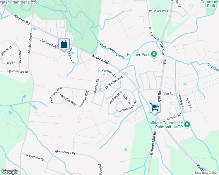 map of restaurants, bars, coffee shops, grocery stores, and more near 1015 Golf View Way in Spring Hill