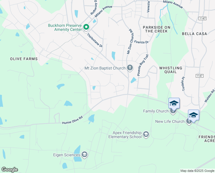 map of restaurants, bars, coffee shops, grocery stores, and more near 2845 Macbeth Lane in Apex