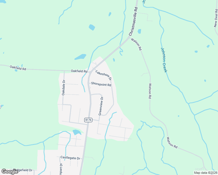 map of restaurants, bars, coffee shops, grocery stores, and more near 13 Shorepoint Road in Oakfield