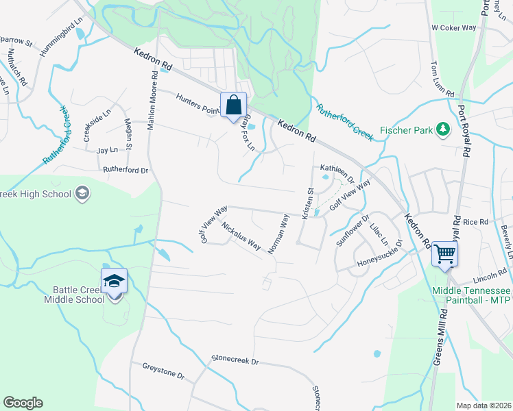 map of restaurants, bars, coffee shops, grocery stores, and more near 1186 Weaver Farm Lane in Spring Hill