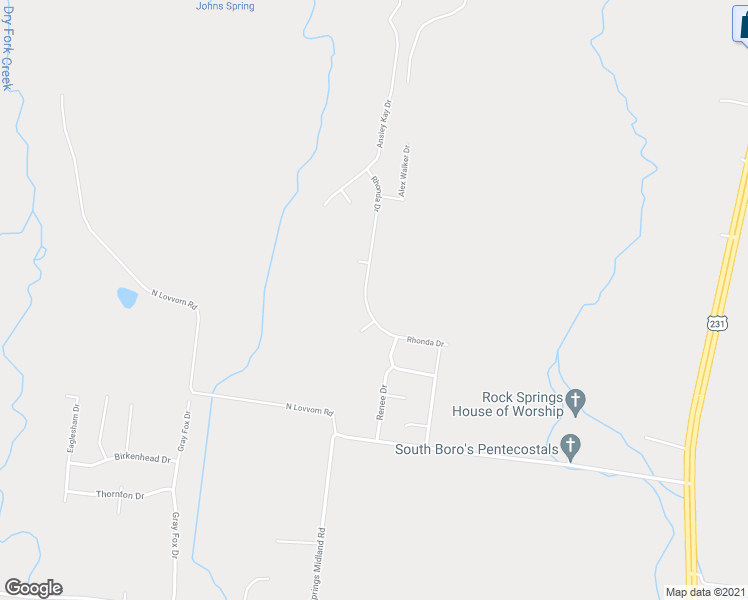 map of restaurants, bars, coffee shops, grocery stores, and more near 1310 Rhonda Drive in Christiana