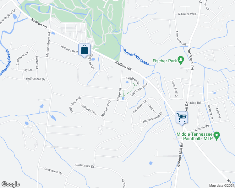 map of restaurants, bars, coffee shops, grocery stores, and more near 3994 Kristen Street in Spring Hill