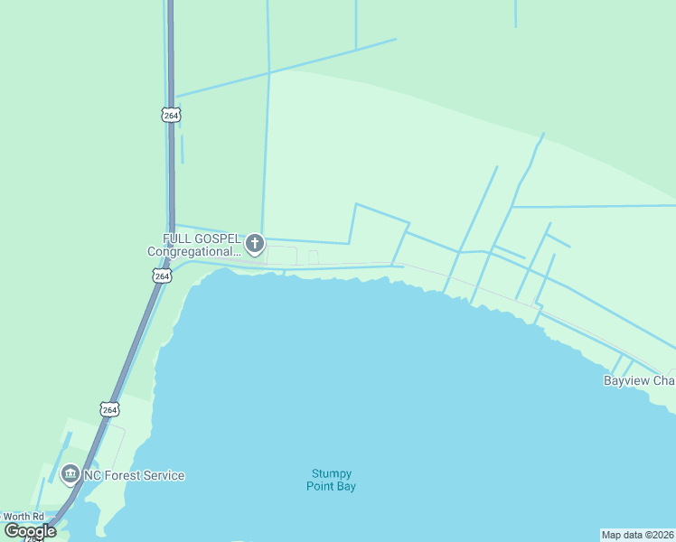 map of restaurants, bars, coffee shops, grocery stores, and more near 123 Bayview Drive in Stumpy Point
