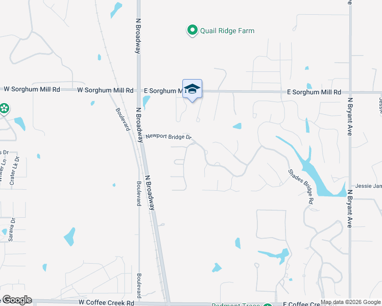 map of restaurants, bars, coffee shops, grocery stores, and more near 5016 Pont Neuf Road in Edmond