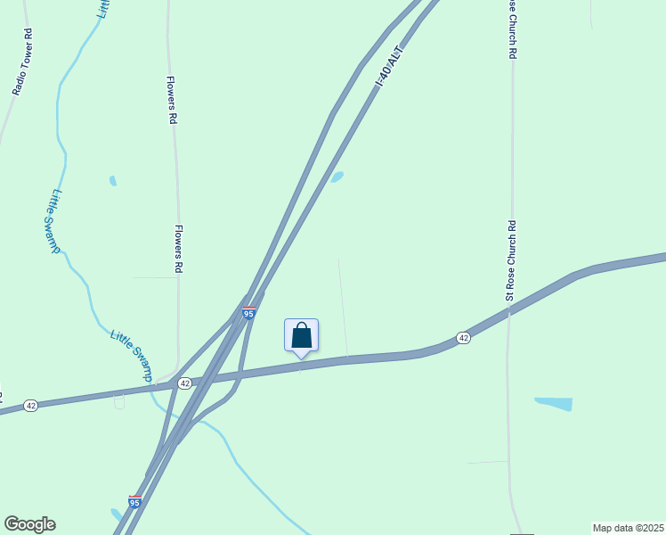 map of restaurants, bars, coffee shops, grocery stores, and more near 5516 West North Carolina 42 a in Wilson
