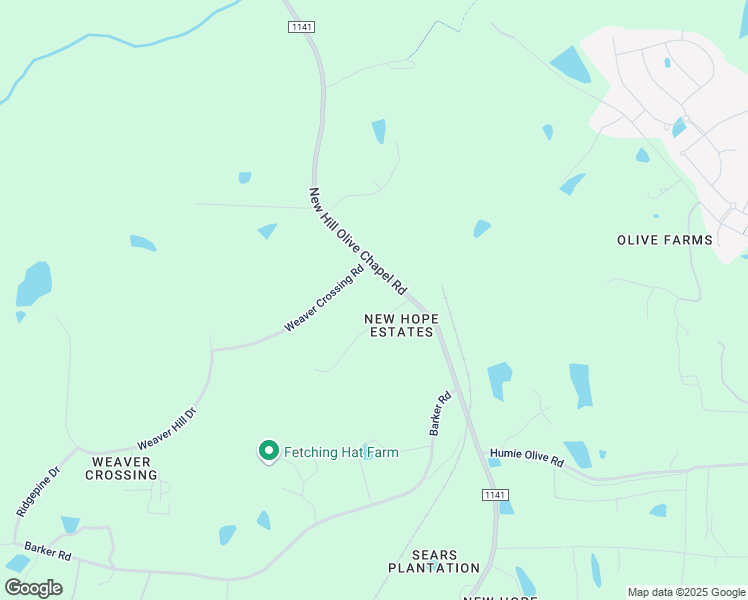 map of restaurants, bars, coffee shops, grocery stores, and more near 1604 New Hill Olive Chapel Road in Apex