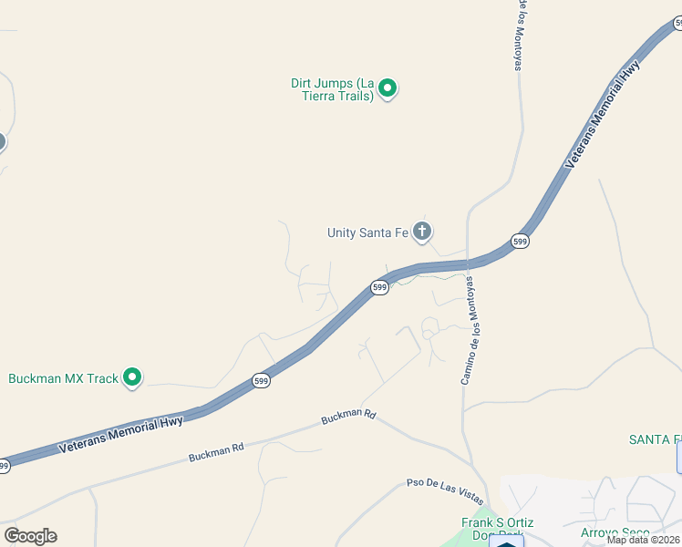 map of restaurants, bars, coffee shops, grocery stores, and more near 1509 Mirada Road in Santa Fe