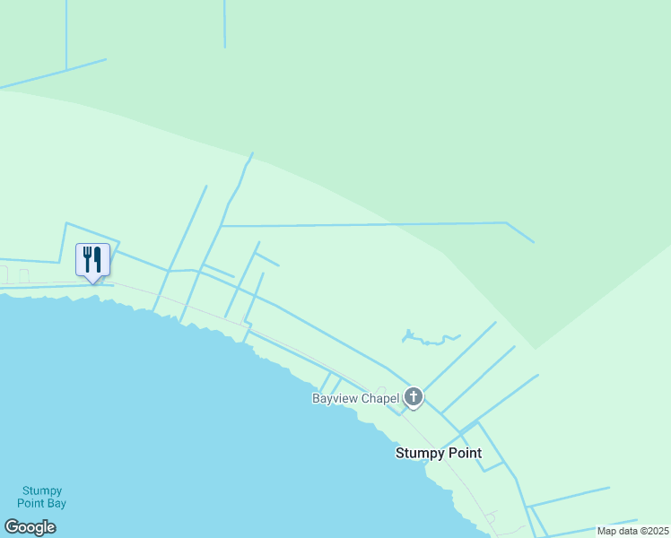 map of restaurants, bars, coffee shops, grocery stores, and more near 188 Bayview Drive in Stumpy Point