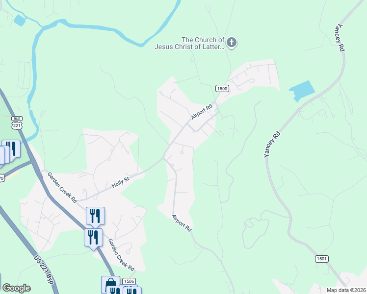map of restaurants, bars, coffee shops, grocery stores, and more near 54 Deer Run Drive in Marion