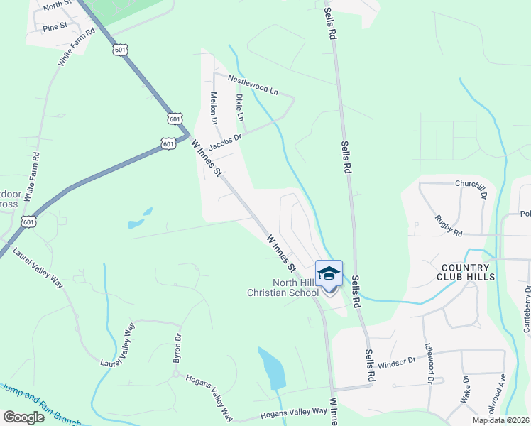 map of restaurants, bars, coffee shops, grocery stores, and more near 3270 West Innes Street in Salisbury