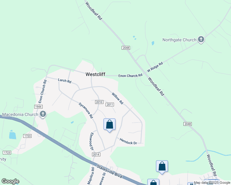 map of restaurants, bars, coffee shops, grocery stores, and more near 418 Willow Road in Salisbury