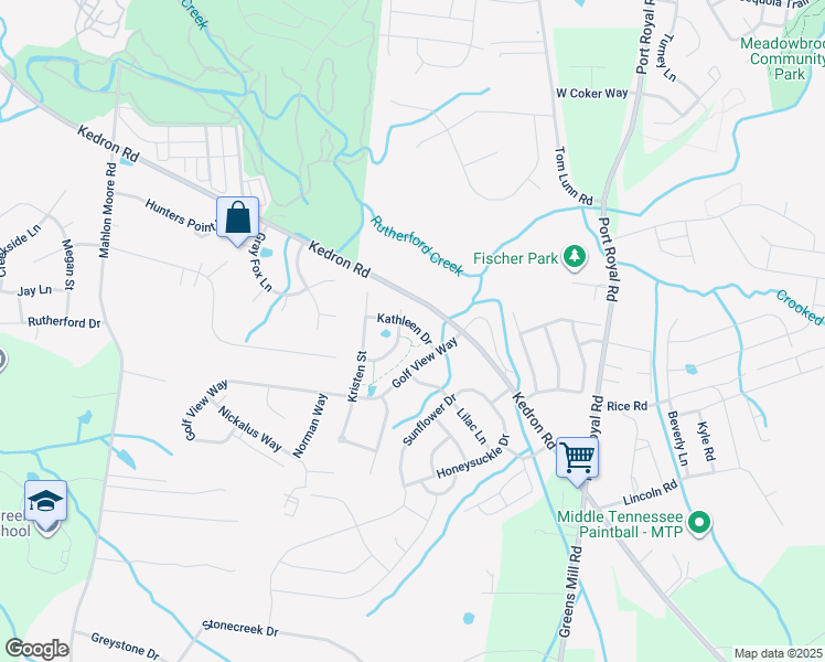 map of restaurants, bars, coffee shops, grocery stores, and more near 1007 Kathleen Drive in Spring Hill
