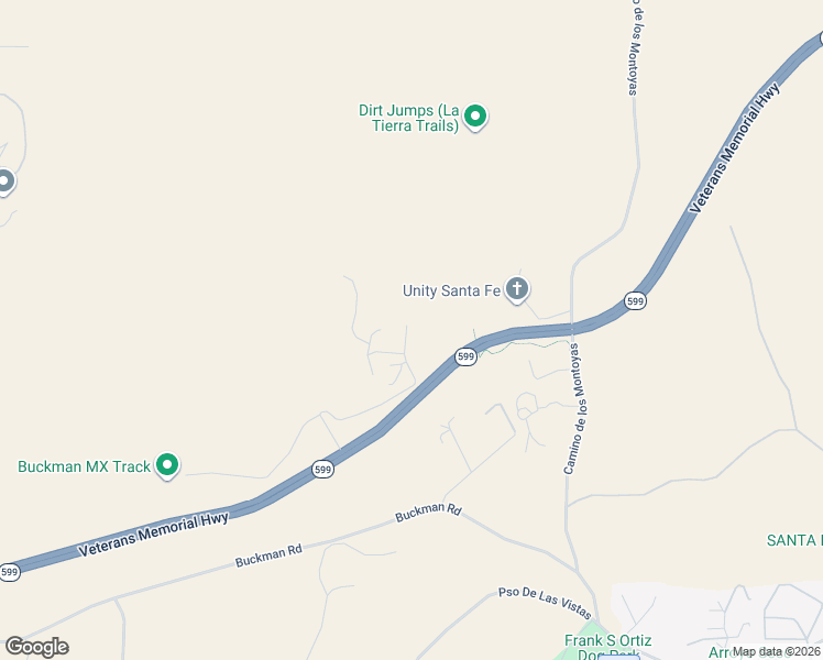 map of restaurants, bars, coffee shops, grocery stores, and more near 1509 Mirada Road in Santa Fe