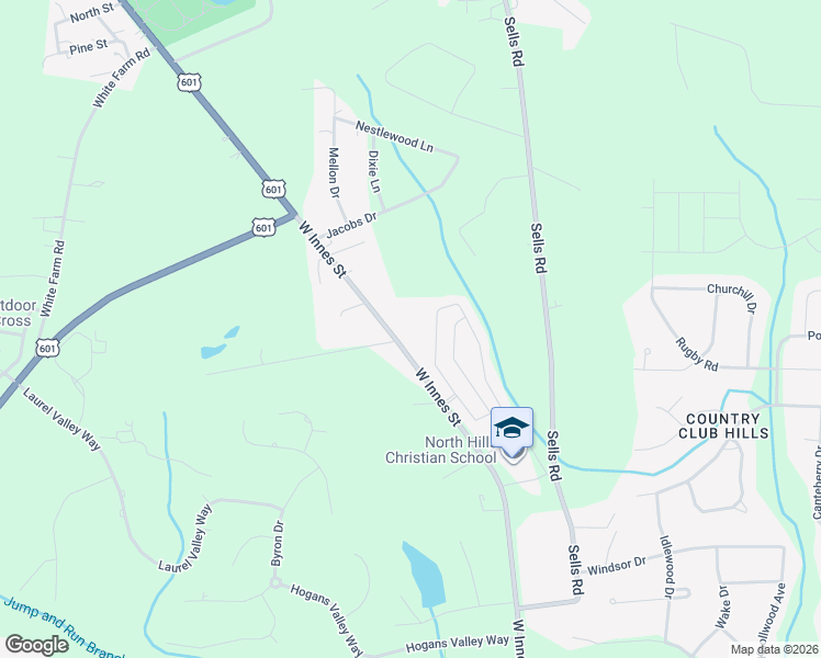 map of restaurants, bars, coffee shops, grocery stores, and more near 3270 West Innes Street in Salisbury