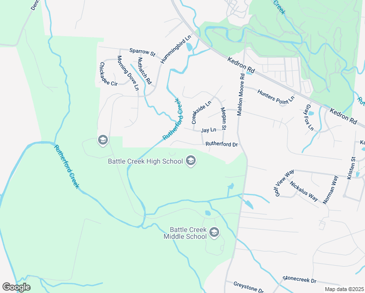 map of restaurants, bars, coffee shops, grocery stores, and more near 3653 Rutherford Drive in Spring Hill