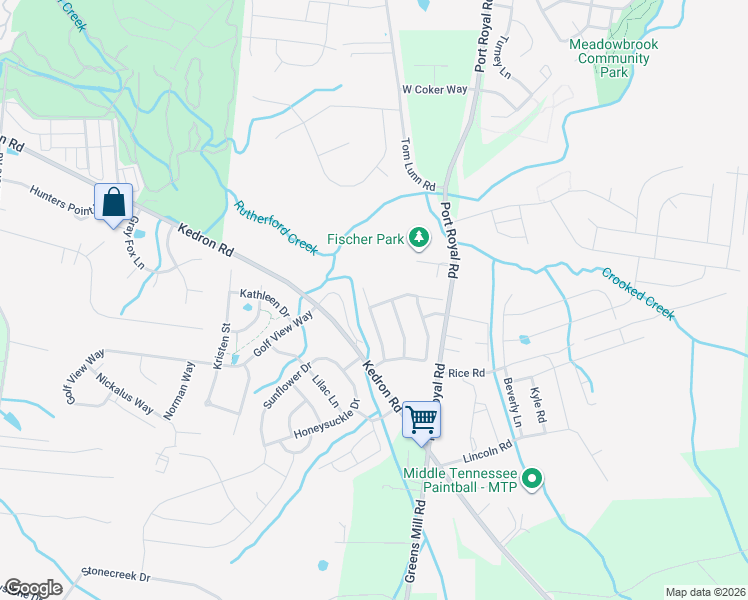 map of restaurants, bars, coffee shops, grocery stores, and more near 4026 Deer Run Trace in Spring Hill