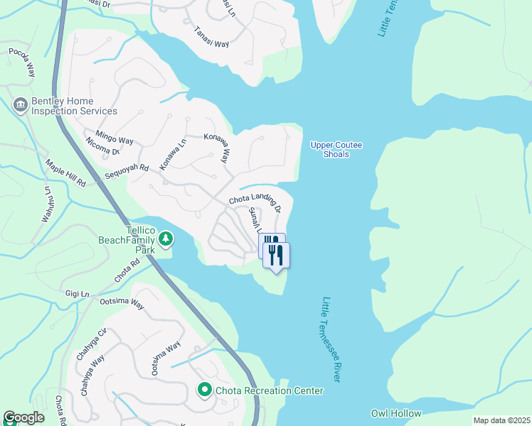 map of restaurants, bars, coffee shops, grocery stores, and more near 209 Todaly Circle in Loudon
