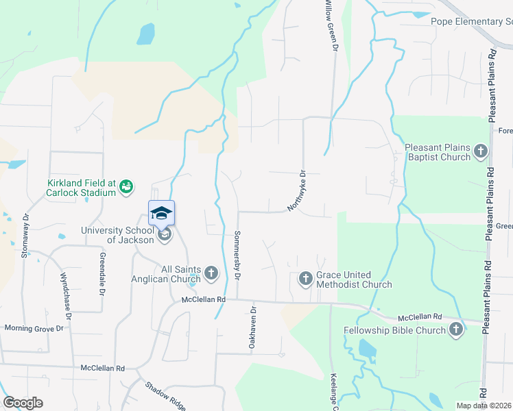 map of restaurants, bars, coffee shops, grocery stores, and more near 37 Northwyke Drive in Jackson